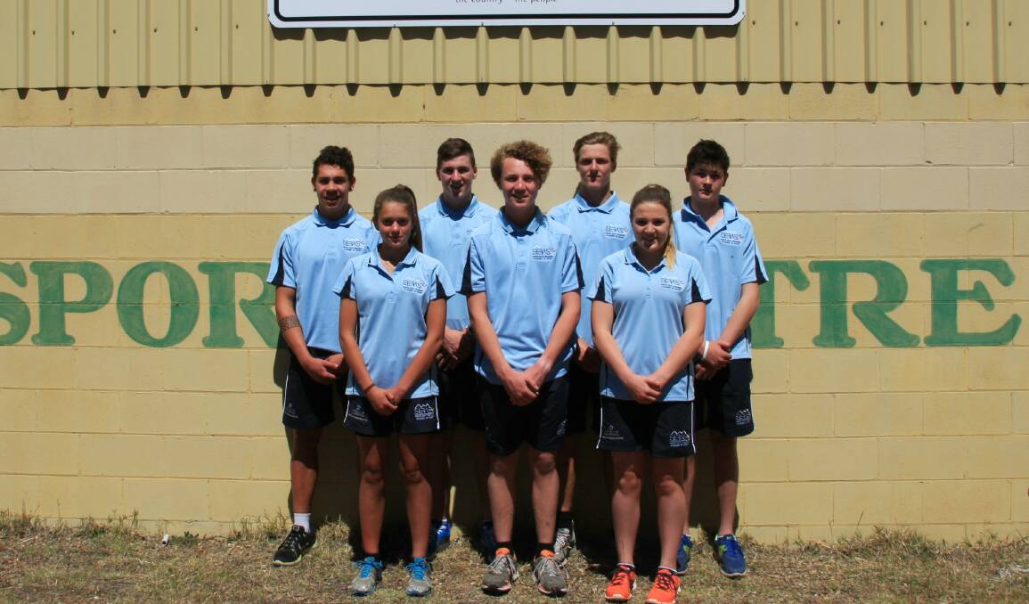 Yass SERAS scholarship holders Gabbie Davis (front, right) and Ryan Forlonge (back, second from left) enjoyed the first training camp of the 2014 Touch Football Program. Photo: Supplied.
