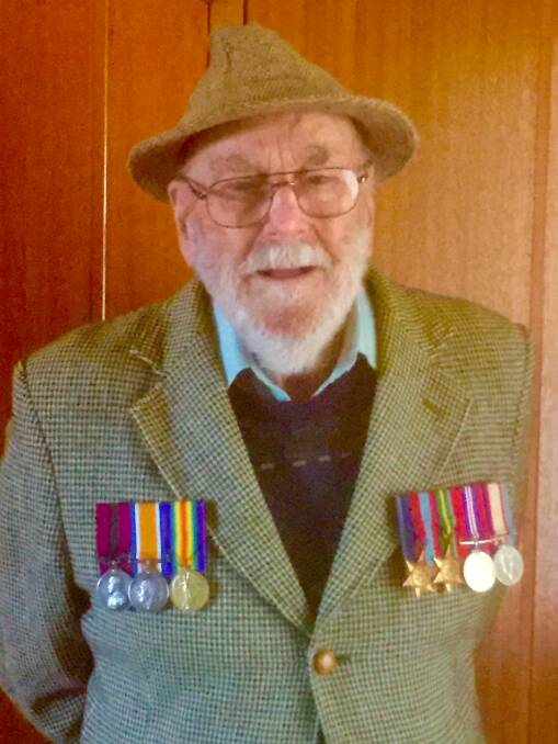 John Blair served in World War 2 in the Royal Australian Air Force. Photo: Kathy Mitchell. 
