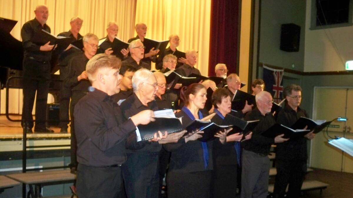 The Llewellyn Choir in action at the Yass Memorial Hall on the weekend.
