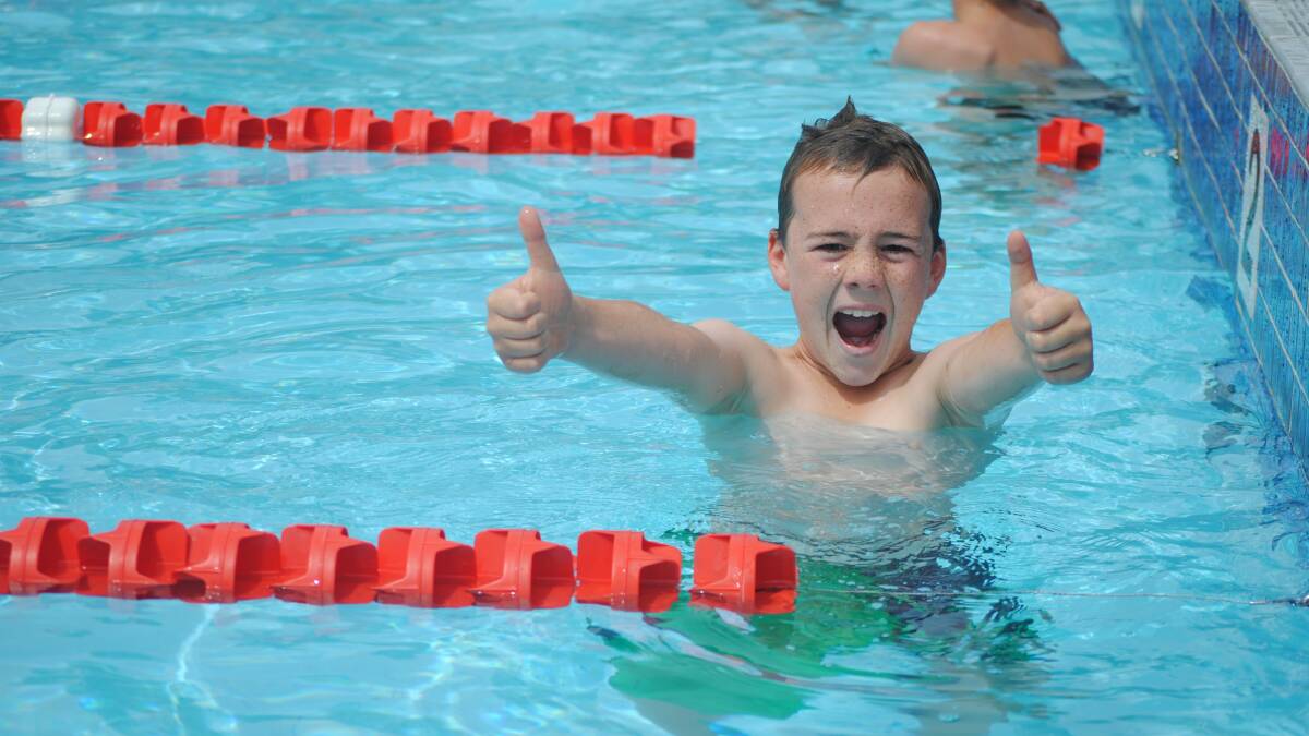 Brynn Matthews from Dalton got first in his heat for backstroke in the 11 years boys. 