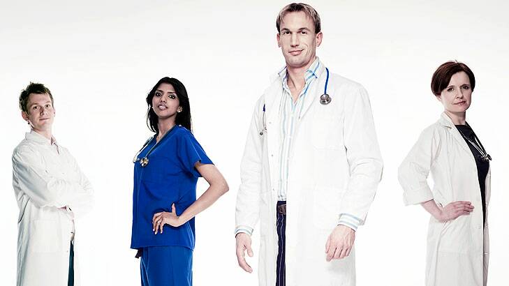 The <i>Embarrassing Bodies</i> doctors: James Russell, Priya Manickavasagar, Christian Jessen and Pixie McKenna.