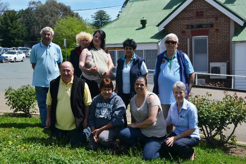Striving for a healthier outcomes for local aboriginal people, back: Eric Bell, Liz Hutchison, Cecilia Pavlovic, client Violet Blakeley and Pat Lock. Front: Laurie Hutchison, client Melissa Williams, Katrina Higgins and Liz Goodfellow. 