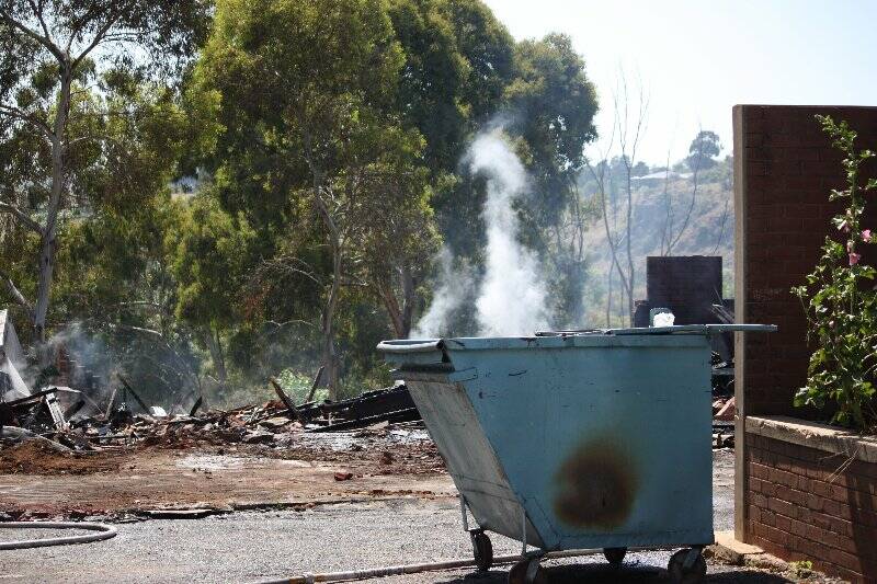 Images from the fire at Yass High School last night. The cause is unknown.