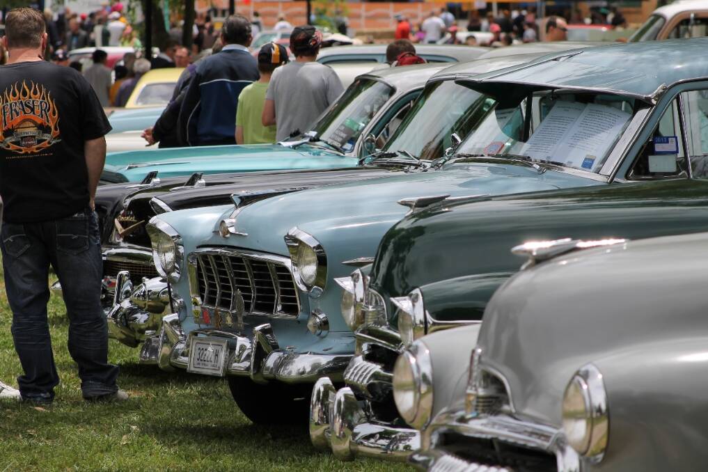 Just some of the beautiful vintage cars on display.