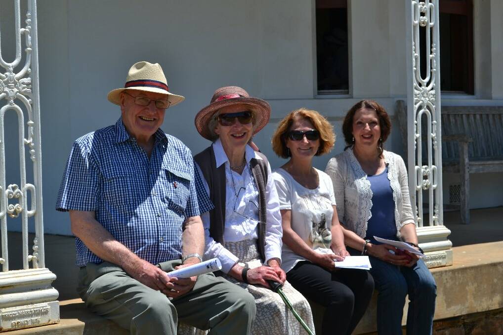 Alfred and Marion McCarthy with Debbie Pierce and Heather Grayson at 'Cliftonwood'.