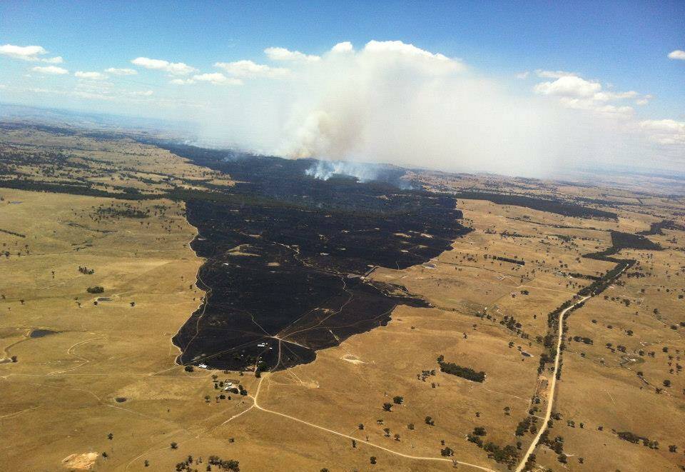 The Murringo fire burnt out 3000 hectares. Photo: NSW RFS