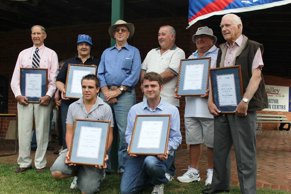 January: Australia Day is always a huge event on the Yass Valley calendar, with dedicated community members recognised for their service. In 2012 the list of award recipients included Dr Syd Dobbin (AM), Wendy Findley, Kevin Bruce, Colin Thompson, Brendan Darmody, Russel Whitehurst, (front) Nicholas Whiting and Nathan Reynolds-Furry.