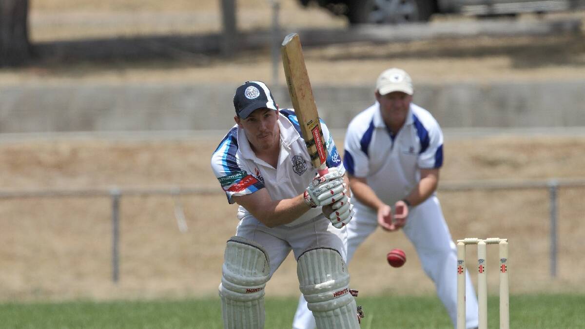 Joe Logue played well with both the bat and ball as the Horns moved into third place in the Sweeney Cup with a win over Binalong. Photo: RS Williams.