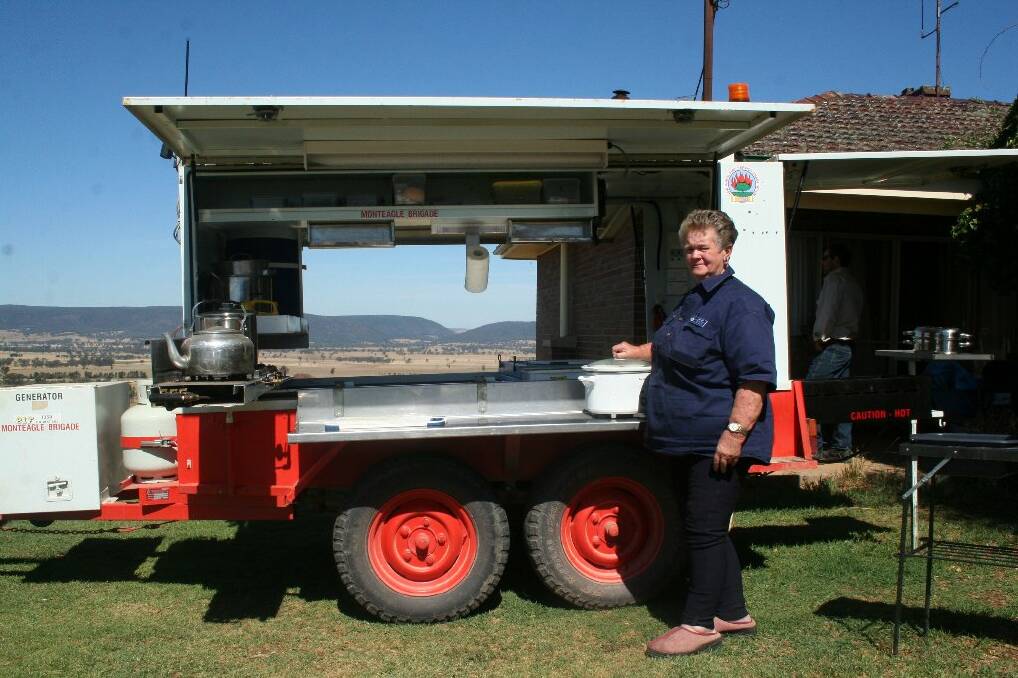 COMFORT: Gail Butt gets her RFS catering van to wherever she's needed, to provide food and comfort to volunteers. 