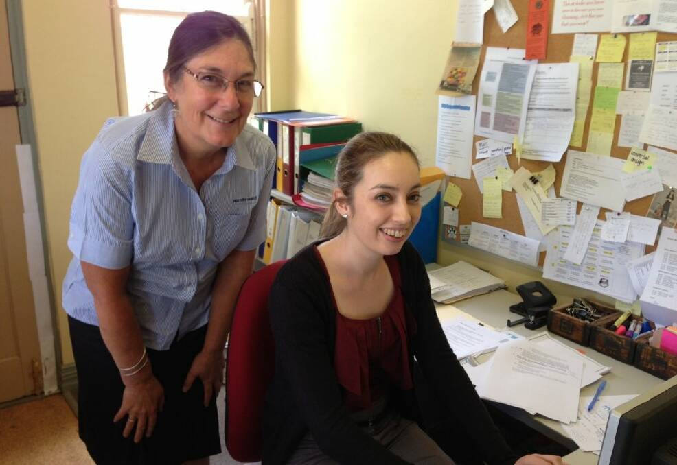 Third year medical student Laura Elsom with Home Living Support services co-ordinator Lynette Moore.