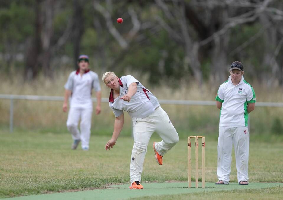 Daniel Poidevin bowling for the Yass Golf Club. His side beat Bowning in the Triggs Shield at the weekend. Photo: RS Williams.