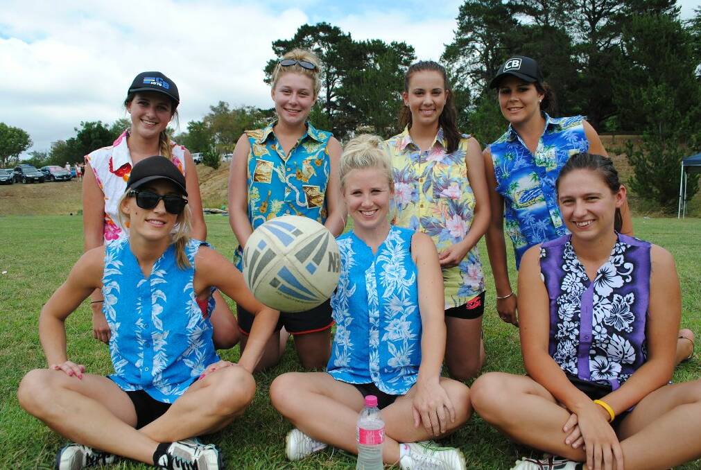 The Ghosties of Campbelltown were runners-up in women's B-grade. Pictured is (back) Steph Cummins, Ashley Gawthorne, Caitlyn Glanville, Mel Island, (front) Tina Mohi, Tegan Chandler and Bojana Mali. Photo: Oliver Watson.