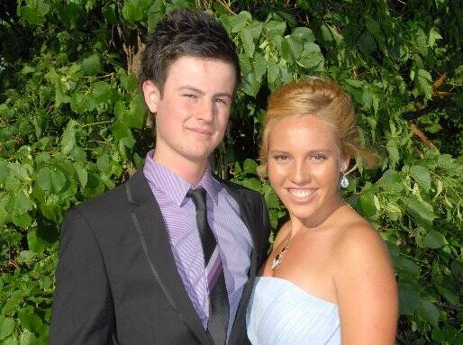 Harry Polyiak and Ally Beck before the year 12 formal.