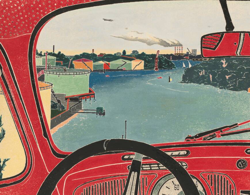 Through the windscreen by Cressida Campbell