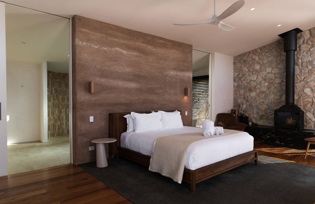 The bed is king-sized in a generous space. Picture: Lee Besser The bed is king-sized in a generous space. Picture: Lee Besser