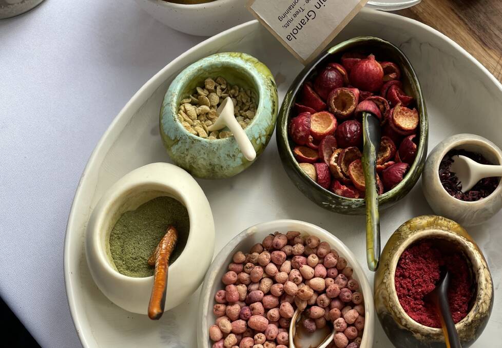 Bush tucker at breakfast. Picture: Sarah Maguire Bush tucker at breakfast. Picture: Sarah Maguire