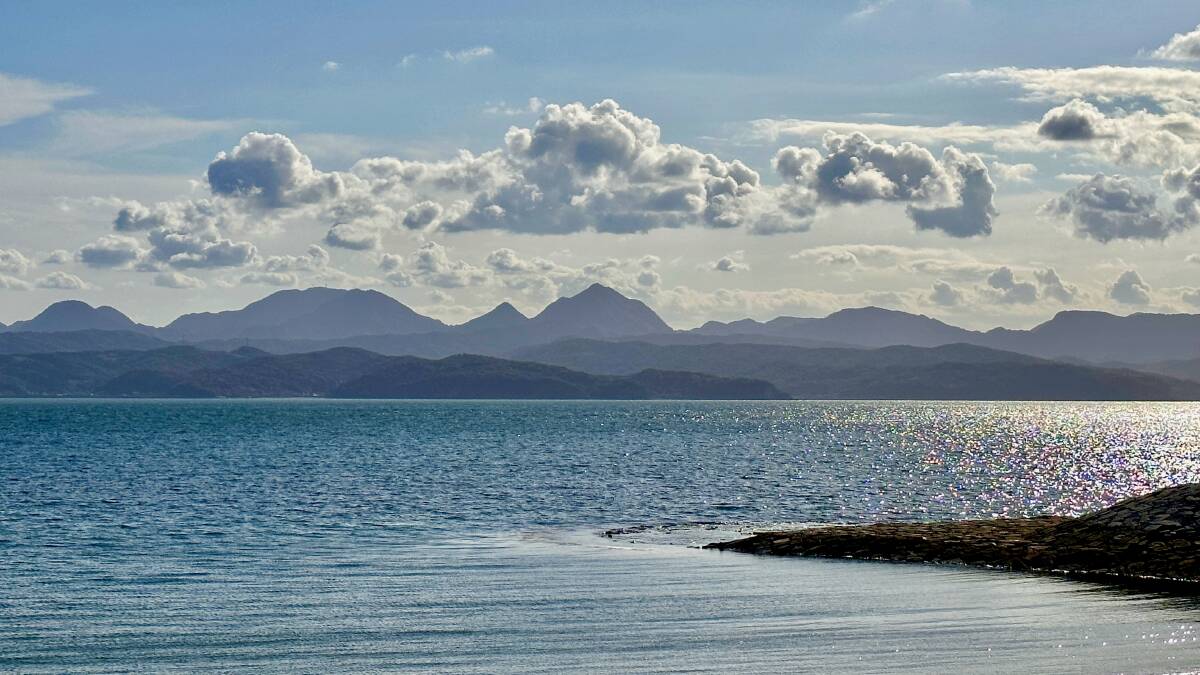 Mountains from Himeshima. Picture: Laura Waters Mountains from Himeshima. Picture: Laura Waters