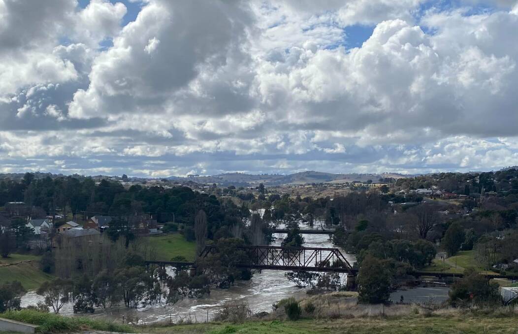 The Yass River has swelled after heavy rainfall. Photo: Hume PD