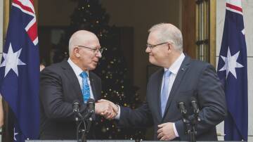 David Hurley has confirmed Scott Morrison was made minister in multiple portfolios without a swearing-in ceremony. Picture: Jamila Toderas