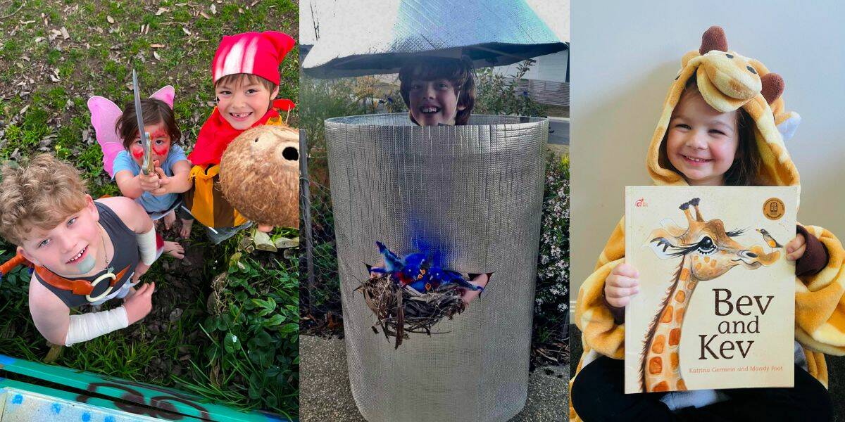 Kids dressed up as characters from the CBCA Book of the Year Award shortlisted books. Pictures supplied
