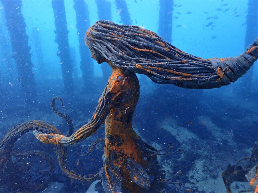 An underwater sculpture at Busselton Jetty. An underwater sculpture at Busselton Jetty.