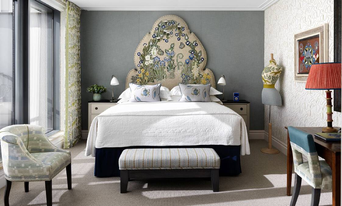 A guestroom at Ham Yard Hotel. A guestroom at Ham Yard Hotel.