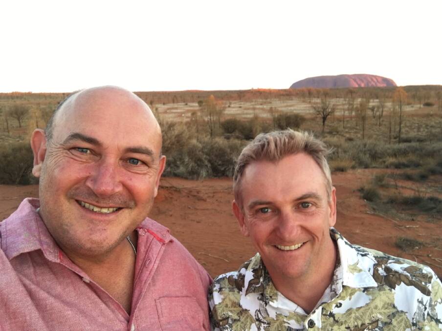 LOTS OF FUN: Brett and Matt, of Newcastle, have joined the Travel Guides team for an all-Aussie itinerary.