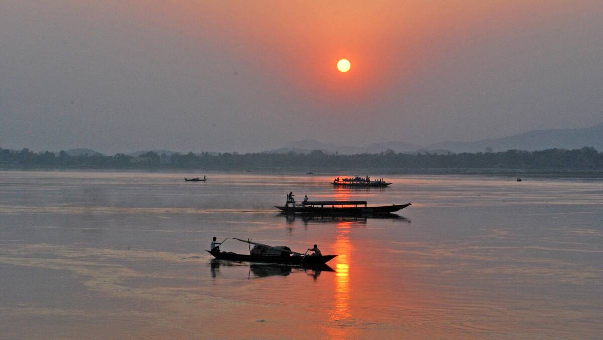 The Brahmaputra River … in the rarely visited Indian state of Assam. 
