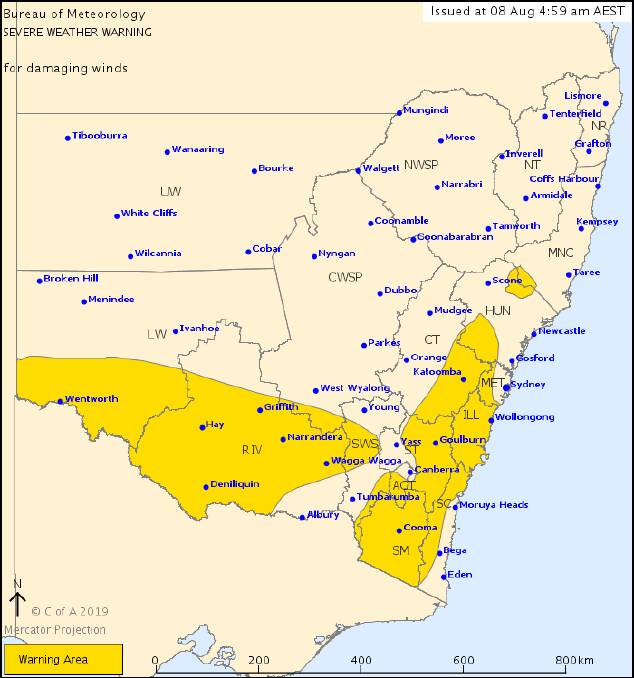 BOM: Damaging winds are expected to lash the Southern Highlands. Photo: supplied.