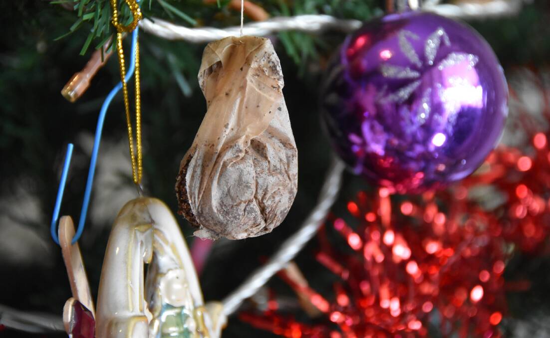 BAGGED: Although unused tea bags are probably preferred, why not recycle a tea bag by turning it into a delightful tree ornament and also showing your appreciation for farmers. 