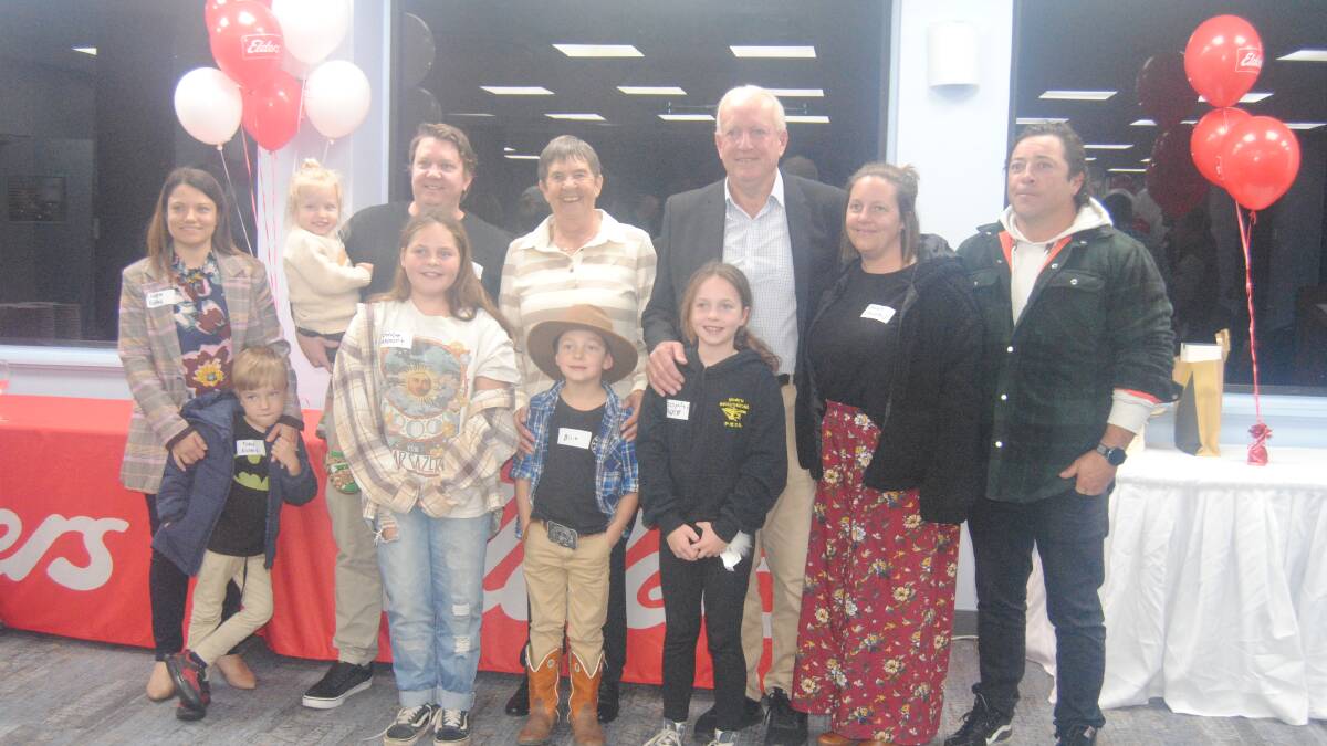 Steve Ridley with wife, Ann (to his left), and their family, including daughter, Stacey Allport and son Adam, daughter-in-law Nicole, son-in-law Anthony, and grandchildren.