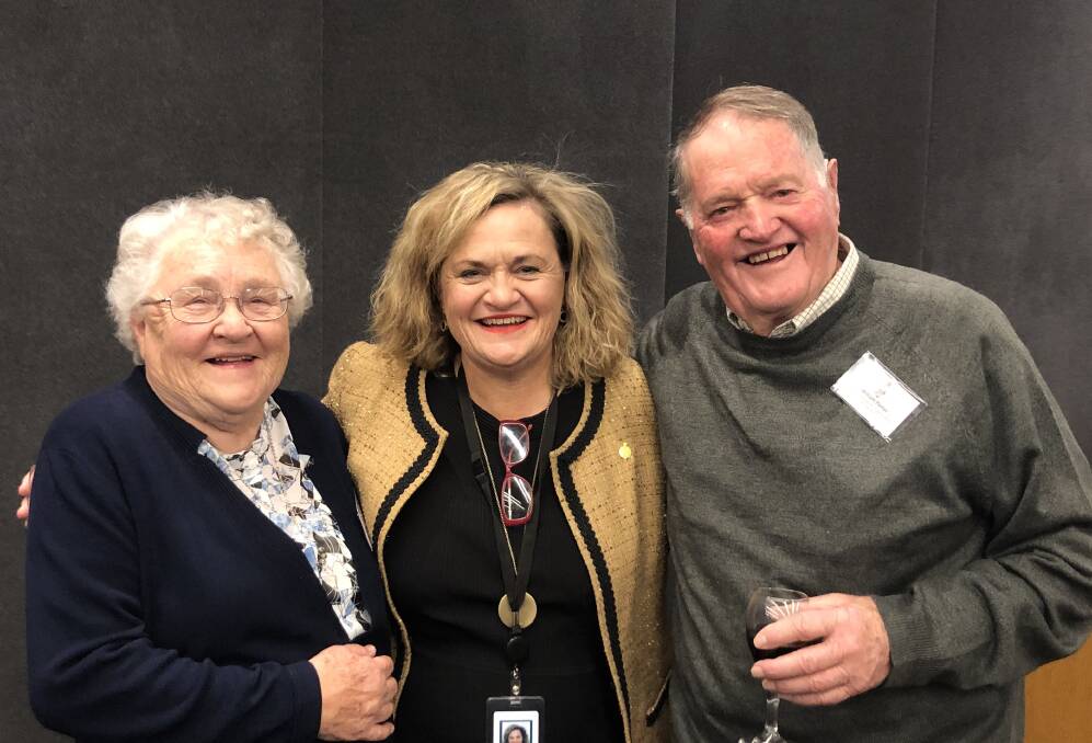 Newly elected Member for Goulburn celebrated with parents Pamela and William Porter after delivering her maiden speech in NSW Parliament on Wednesday. Photo supplied.