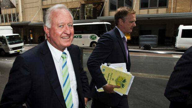Brian Flannery arriving at an ICAC hearing in 2012. Photo: Dominic Lorrimer
