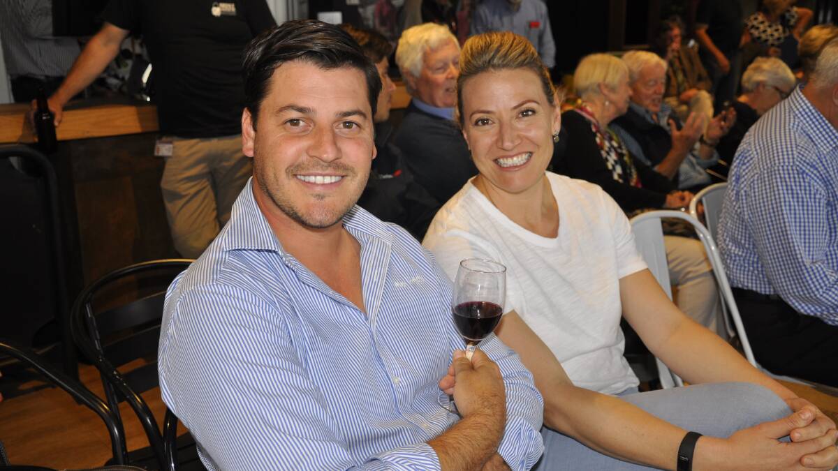 Justin Gay and Prue Martin at a recent candidate's forum. 