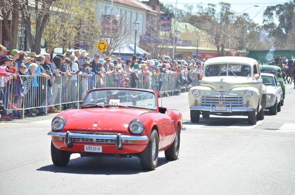 Revving up the crowd: Last year a range of classic cars and utes rolled down Marsden Street delighting spectators.
