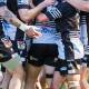 Match officials as well as officials from Yass Magpies moved swiftly to remove a fan from the ground after homophobic abuse directed towards a touch judge. Picture: Sitthixay Ditthavong