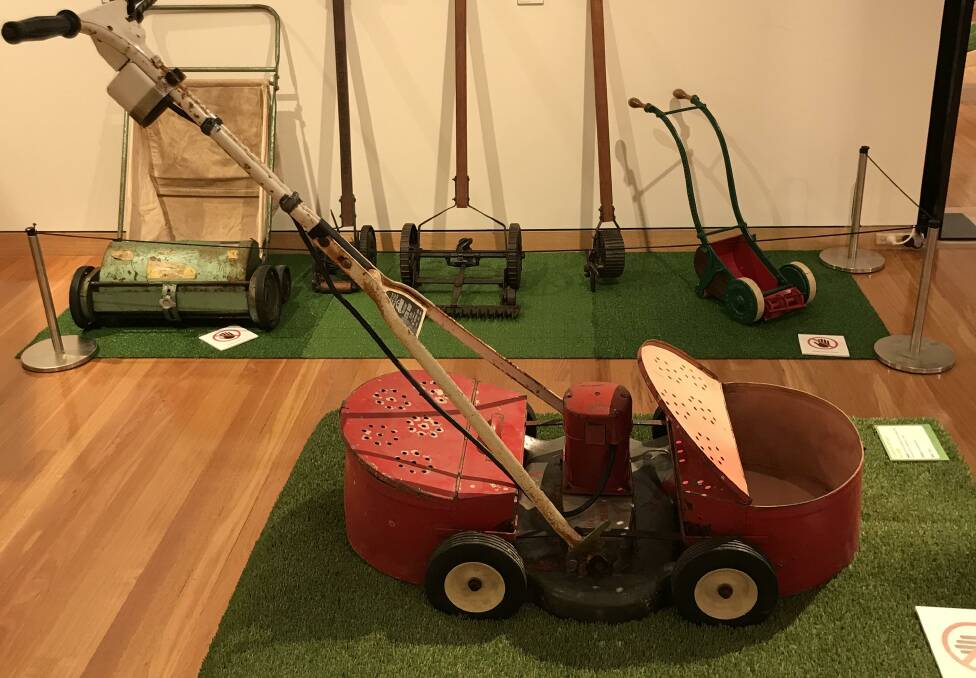 Just some of the historic mowers and cutting equipment that can be found at The Blade: Australia's Love Affair With the Lawn exhibition at Carrick Hill. 