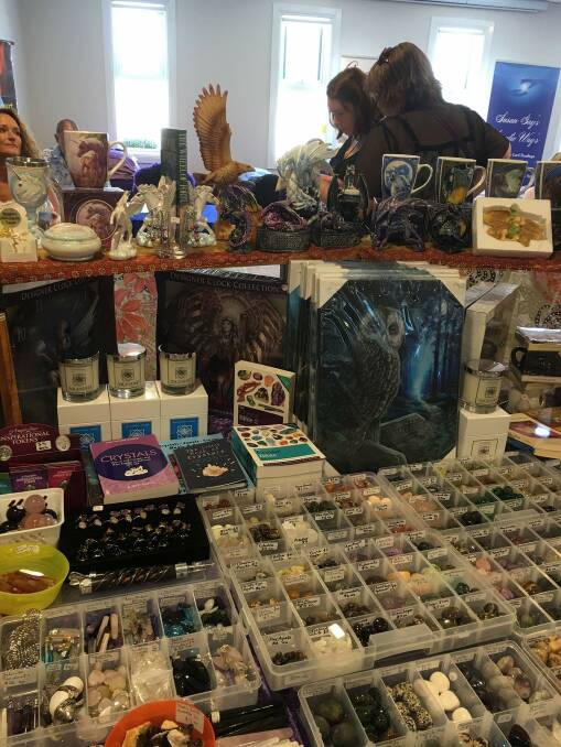 Stalls: Find books, portable altars, crystals, jewellery, clothing and more. Photo: Supplied.