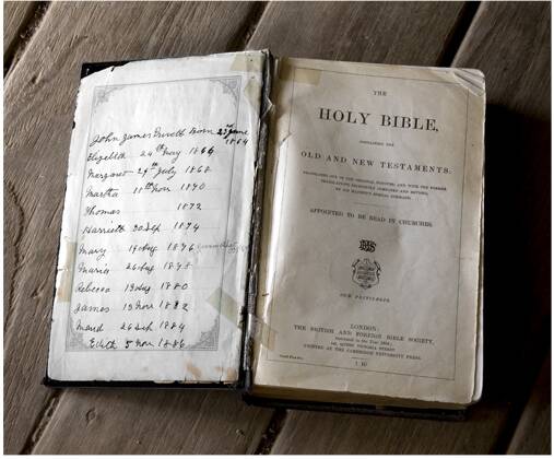 Elsie Offlley's family Bible.