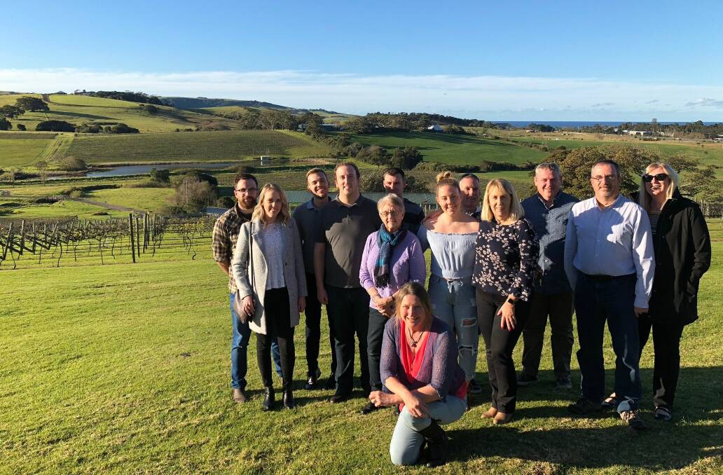 Dorothy Lock and her family enjoyed the spectacular view at Crooked River Winery, Gerringong, where they celebrated her special day.