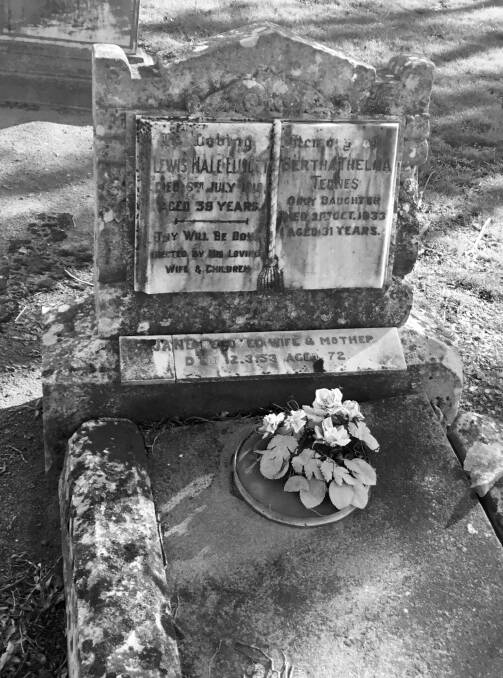 REMEMBERED: The grave of Lewis Elliott at Yass Cemetery. He died from influenza in July 1919 aged 38 years. Photo: Susan OLeary.