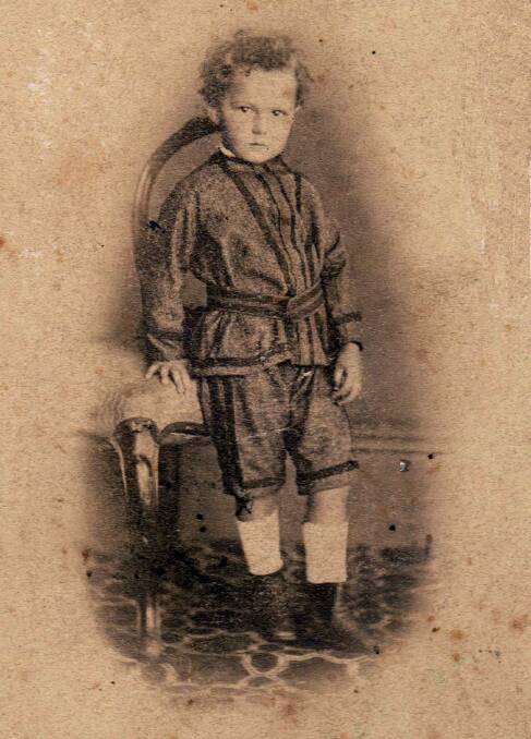 CHILDHOOD PAST: Walter Archer, father of Earle Archer, photographed in 1870. Photo: YDHS Archives collection