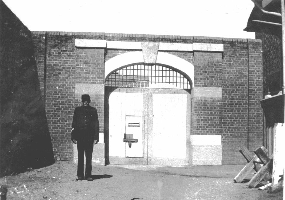 LOCAL LOCK-UP: The prison door at Yass Gaol pictured in 1900. Photo: Yass & District Historical  Society Collection.