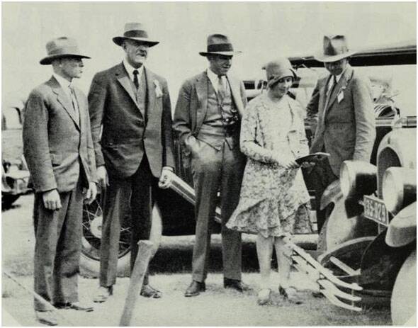 HIGH SOCIETY: Well known local Hugh Stewart and party at the Yass Picnic Races, March 1929. Photo: The Home and Australian Quarterly May 1929