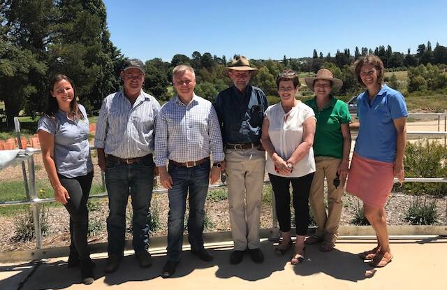 Local landcarers recently met with NSW Labor candidate Ursula Stephens and the Hon Mick Veitch in Goulburn to discuss Labor's commitment to supporting Landcare. From left: Mary Bonet, Matt Doyle, the Hon Mick Veitch, Bill Wilkes, Ursula Stephens, Ashley Mahoney and Ruth Aveyard.