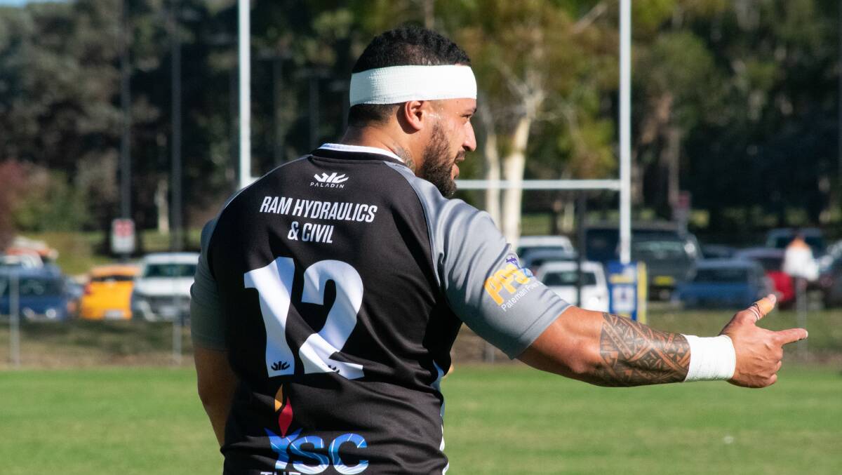 Direction: Atunaisa Tupou during the Magpies' match against Woden in round one of the 2019 season. Photo: Canberra Region Rugby League.