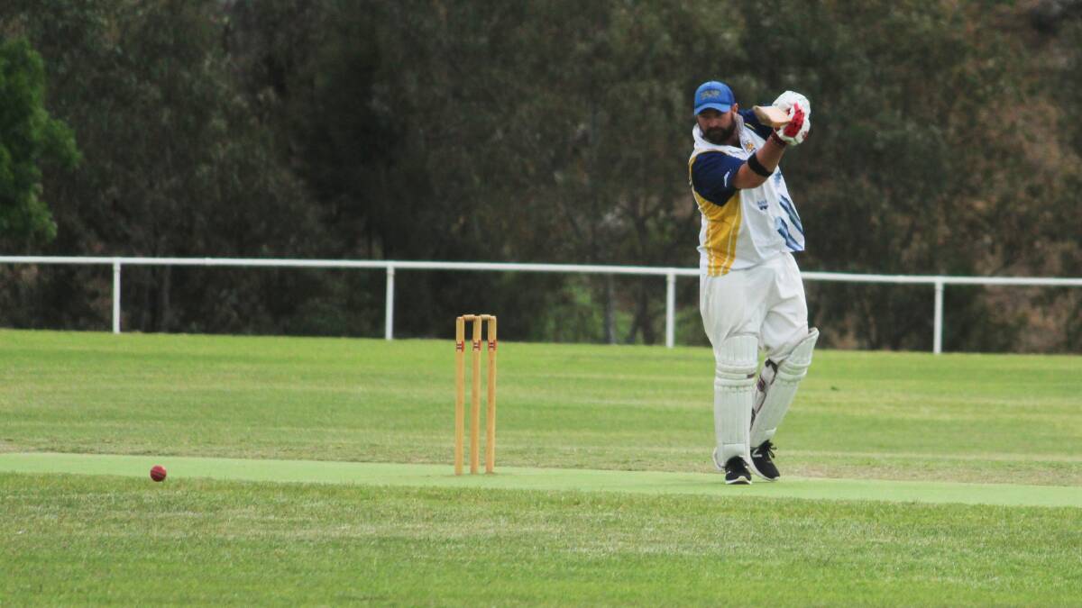 Back foot: The Dingos claimed a nailbiting victory by three runs over the highly-touted Yass Golf Club Cobras on Saturday. Photo: Zac Lowe.