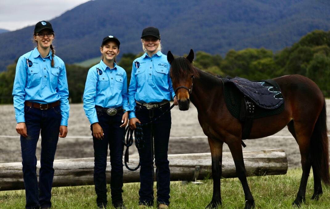 The team: (from left) Rachel Granger, Lani Herbert, and Angela Pengilly with Aspen, and all three girls developed a close bond with the filly. Photo: It's @ Bit Technical.