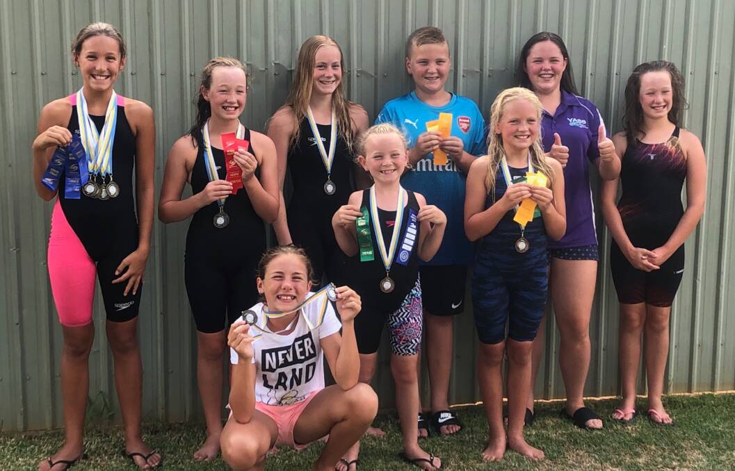 Team efforts: The Yass team is all smiles after an impressive display at the Speedo Sprint Heats in Junee recently. Photo: Supplied.