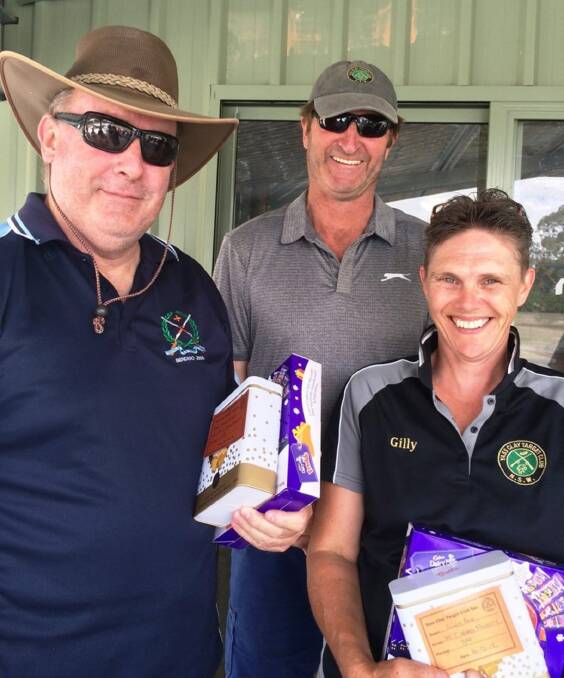 Big smiles: Presents were abundant at the Yass Clay Target Club's Christmas shoot on December 16, with all members enjoying themselves and producing good results. Photo: Yass Clay Target Club. 
